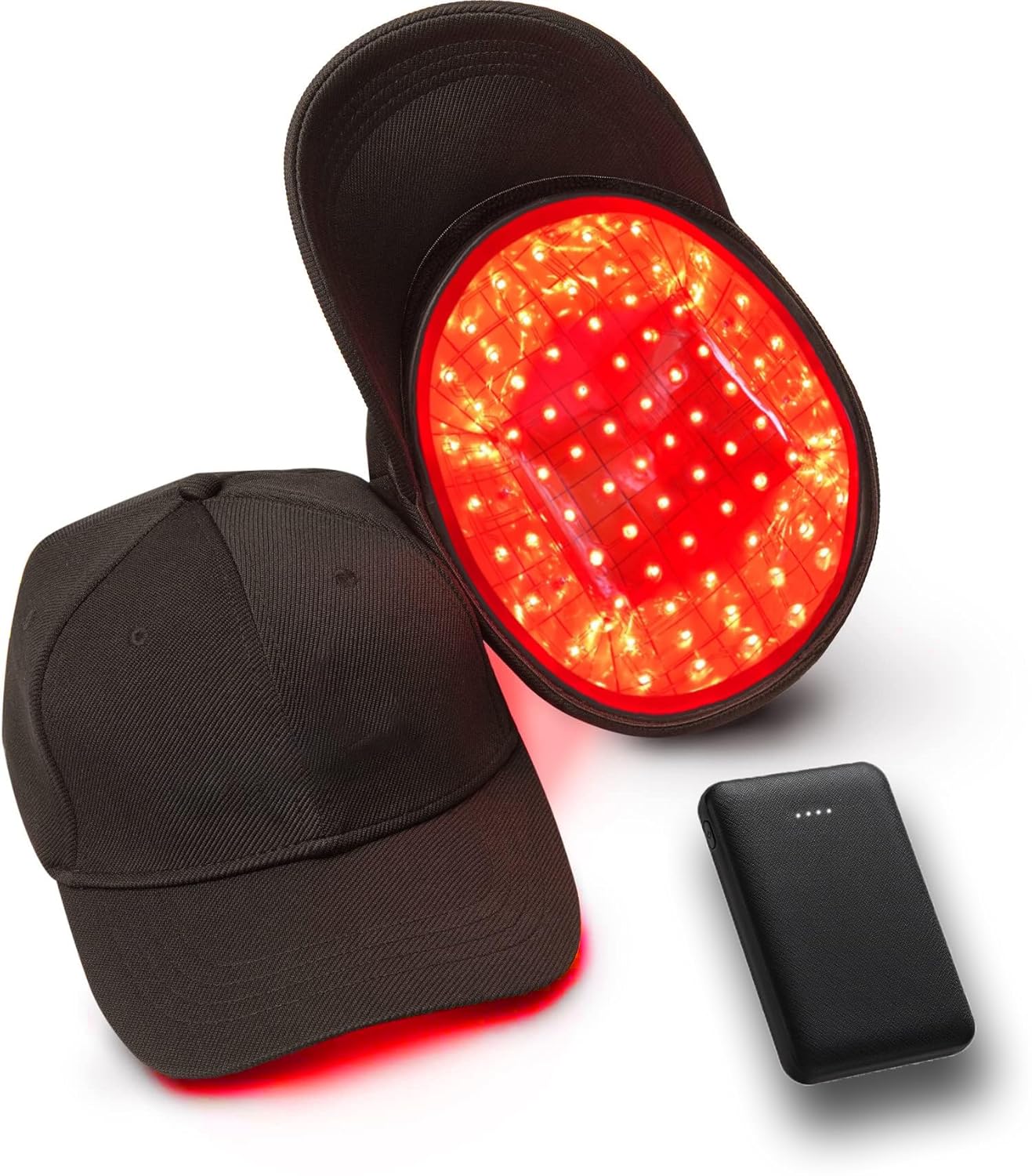 Laser Hair Growth Cap, Red Light Therapy Cap, Low Level Laser Therapy (LLLT) Equipment for Promoting Hair Growth in Women and Men(Black)