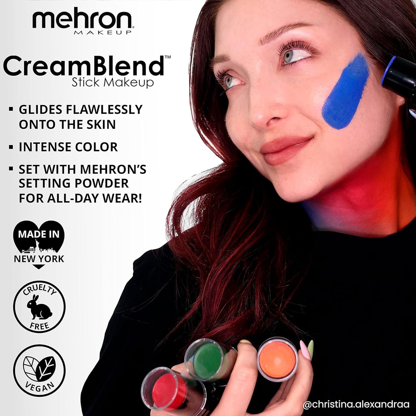 Mehron Makeup CreamBlend Stick | Face Paint, Body Paint, & Foundation Cream Makeup | Body Paint Stick .75 oz (21 g) (Auguste)