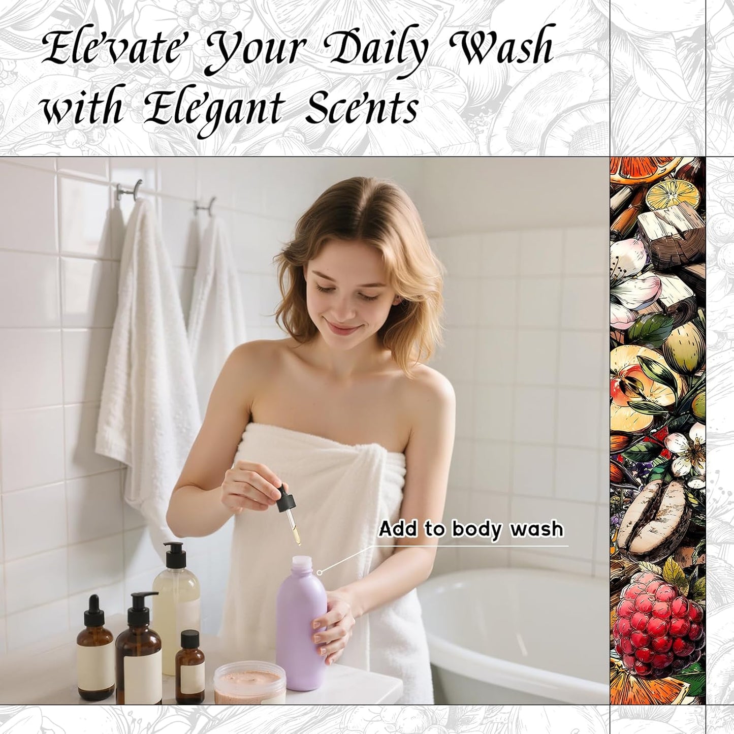 HIQILI Cherry Whispers Fragrance Oil for Soap, Candle Making, Inspired by E.scd Cherry in-t.Air, Wool Dryer Balls, Home Luxury Scents for Laundry & Bathroom Use - 5.07 Fl Oz