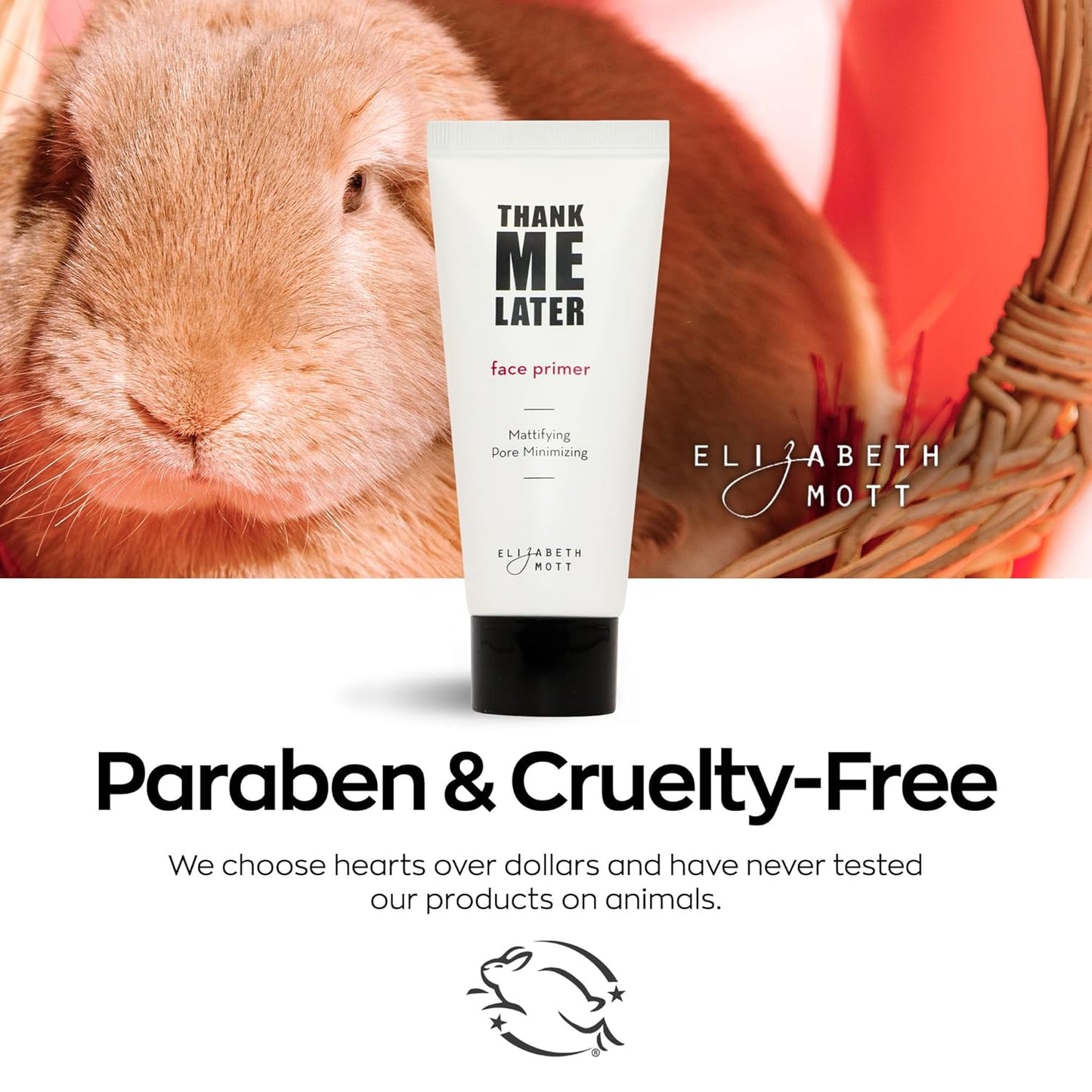 Elizabeth Mott Thank Me Later Face Primer - Mattifying Makeup Base Primer for Shine and Oil Control - Pore Minimizer, Smooths Wrinkles and Fine Lines – Long-Lasting Makeup Gripping Formula, 30g