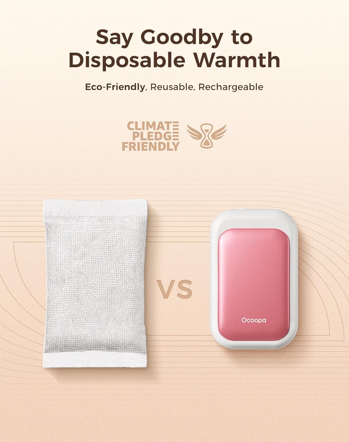 OCOOPA AI Magnetic Hand Warmers Rechargeable 2 Pack, 5000mAh Ultra-Thin Electric Glove Heater Handwarmer,UL Certified, Men Women Gifts for Christmas,Birthday,Winter Essentials,UT4 Young