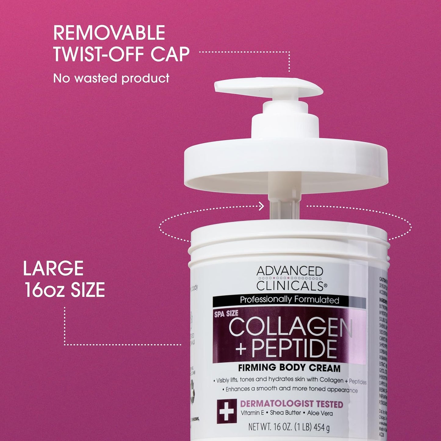 Advanced Clinicals Retinol Cream + Collagen Peptides Body Moisturizer & Face Lotion 2PC Skin Care Set | Dry Skin Body Lotion For Women & Men To Help Improve Appearance Of Crepey Skin, 2PC Bundle