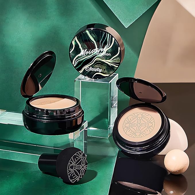 Moisture Cushion CC Cream Foundation for Mature Skin - Flawless Concealer BB Cream with Mushroom Head, Long-Lasting Waterproof Air Cushion CC, Natural honey and pine Makeup cream, Even Skin Tone๏ผ03#๏ผ