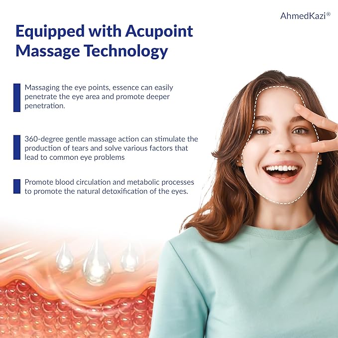 5% Caffeine Eye Serum and Under Eye Roller Cream with 360° Massage Ball for Dark Circles and Puffiness | Under Eye Bags Reduce Wrinkles & Fine Lines | Suitable for All Skin Types | Aloe Scented