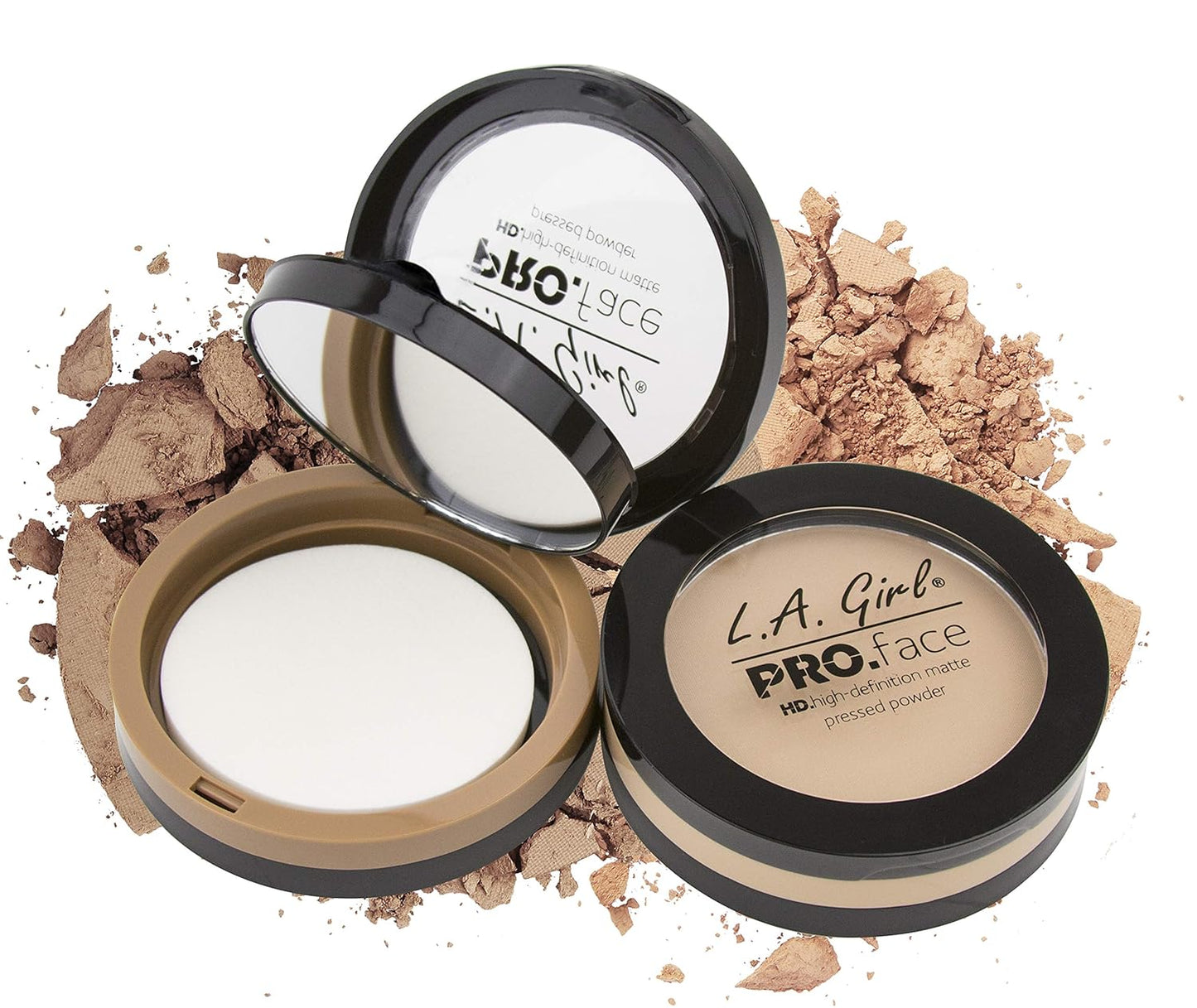 L.A. Girl Pro Face HD Matte Pressed Powder, True Bronze, 3 Count(Pack of 1)