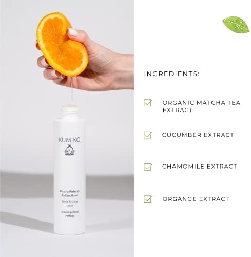 KUMIKO Ultimate Matcha Skin Care: Radiant Boost Face Toner Fresh Balance - Purifying & Refreshing Glow Essence - Hydrate, Balance, Replenish Skin - 7.84 oz - Soothe and Revitalize Your Skin