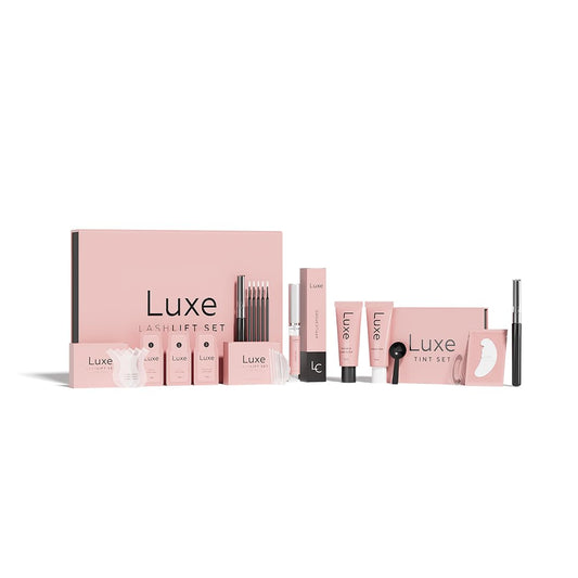 Luxe Cosmetics - Lashlift + Color Kit for Eyelashes - Black and Curled Eyelashes up to 8 Weeks - Complete set DIY at Home - 3 Lashlift Applications