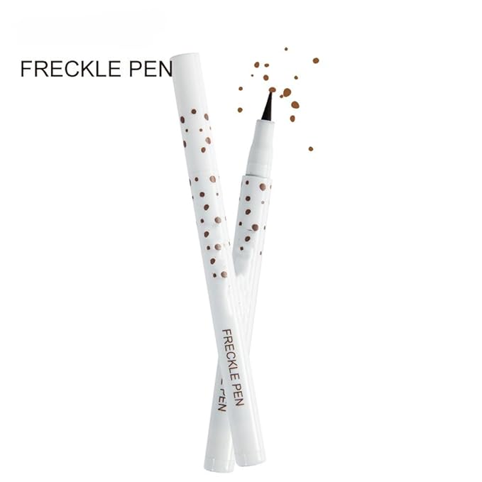 Freckle Pen 4 Colors Natural Freckle Pen Fake Freckle Pen Waterproof Long Lasting Soft Spots Natural Relaxing Sun Makeup (Natural Coffee)