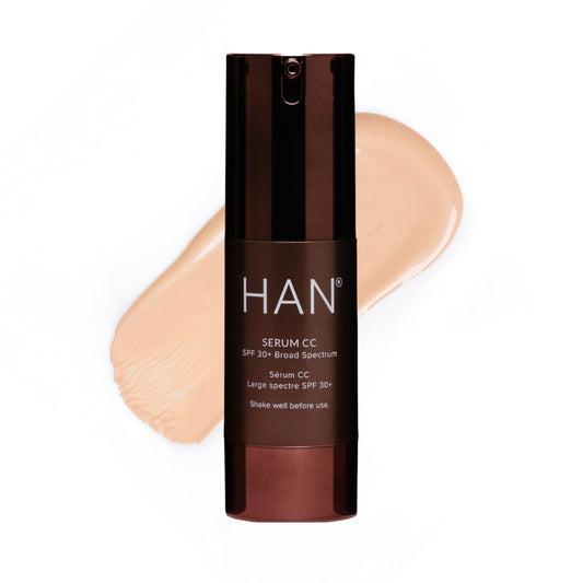 HAN Skincare Cosmetics Serum CC with SPF 30 I Vegan I Cruelty-Free I Waterless (Shade 1)
