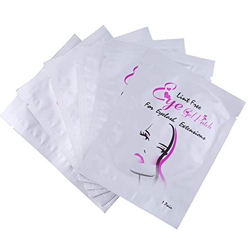 Eye Gel Pads 100 Pair Under Eye Pads Eyelash Extension Pads DIY Eye Lip Patch Pad Sticker Tapes False Eyelash Lash Extension Makeup Eye Gel Patches Lash Extension Beauty Tool Lip Powder Holder