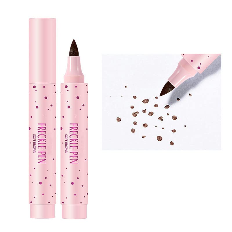 Freckle Pen Faux Freckle Pen Colour Pop Freckle Pen Supernaturally Realistic Freckles Makeup Brush Fantastic Freckles Pen Long-lasting Waterproof Soft-point Absorbent Pen For a Natural and Easy Makeup Look (dark brown)