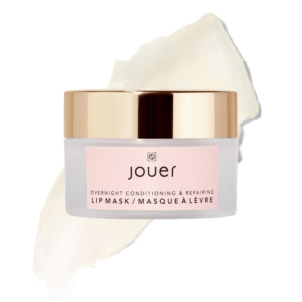Jouer Conditioning & Repairing Lip Mask – Overnight Lip Mask for Dry Lips - Moisturizing Lip Balm - Maxi Lip for Plumper Lips and Visual Fullness - with Jojoba Oil and Grapeseed Oil for Hydration