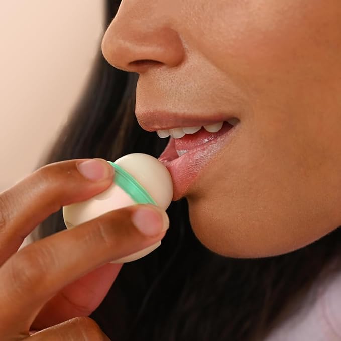 eos 100% Natural & Organic Lip Balm Sphere- Vanilla Bean, All-day Moisture, Dermatologist Recommended for Sensitive Skin, Lip Care Products, 0.25 oz