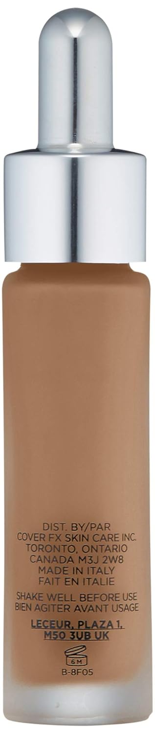 COVER FX Custom Cover Drops, Multi-Use Shade-Adjusting Liquid Foundation and Concealer Makeup, Vegan & Cruelty-Free Lightweight Skin Enhancer, 0.25 Fl Oz, G Deep 2
