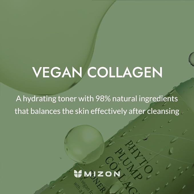 MIZON Phyto Plump Collagen TONER, Plant Collagen with Adenosine, Vegan Formula, Hydrating, Anti-Wrinkle Care (150 ml/5.07 fl oz)