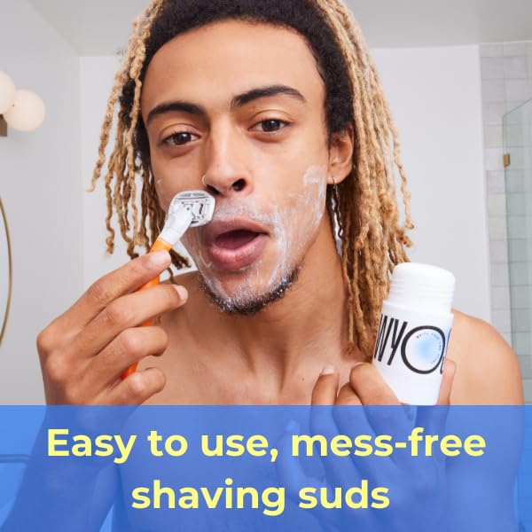 WYOS Shaving Cream Stick, Shaving Soap Bar, Shave Stick, Travel Shaving Cream, Leak & Mess Free, Hydrating Smooth Lather, Sensitive Skin, Travel Size, Clean Formula, Cruelty, Sulfate & Paraben Free