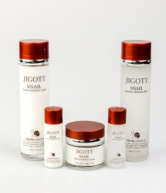 Snail Essence Moisture Skin Care 3Set, K Beauty Snail Cream, Moisturizer, Toner, Anti-Aging Hydration