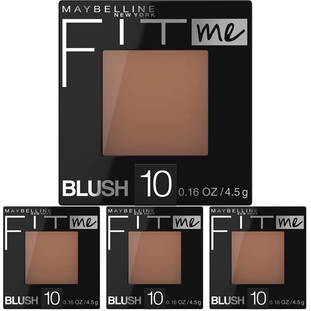 Maybelline Fit Me Blush, Lightweight, Smooth, Blendable, Long-lasting All-Day Face Enhancing Makeup Color, Buff, 1 Count (Pack of 4)