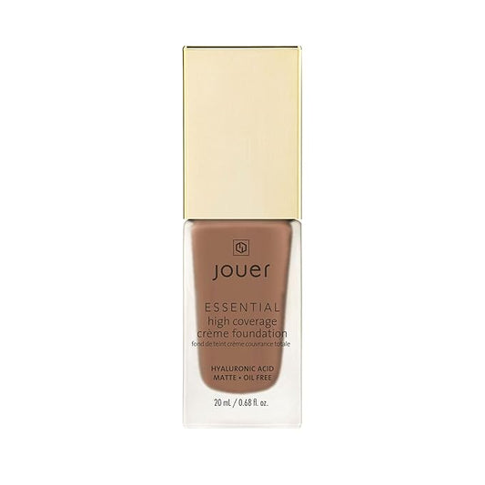 Jouer Essential High Coverage Crème Foundation - Available in 50 Shades for All Skin Tones - Healthy Ingredients - Paraben, Gluten & Cruelty Free - Vegan Friendly