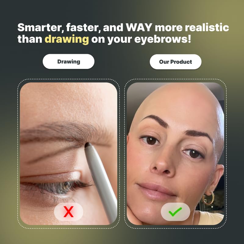 10 Pairs Dark Brown Temporary Eyebrow Tattoos, Waterproof and Smudge-Proof Medium Sassy Swerve Style Realistic Eyebrow Stickers for Women, Easy to Apply, Won't Work on Existing Brows