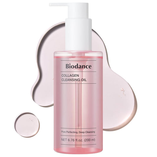 BIODANCE Collagen Cleansing Oil, Facial Oil Cleanser, Gentle Makeup Remover without Clogging Pores, Removes Bleackhed and Whitehead for Sensitive Skin, Oily Skin, Korean Skincareㅣ6.76 fl. oz. (200 ml)