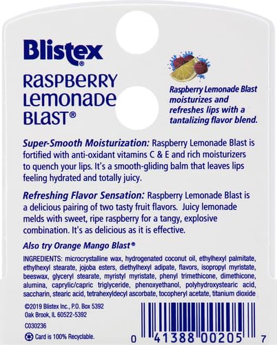 Blistex Lip Protectant, Spf 15, Raspberry Lemonade Blast, 0.15 oz