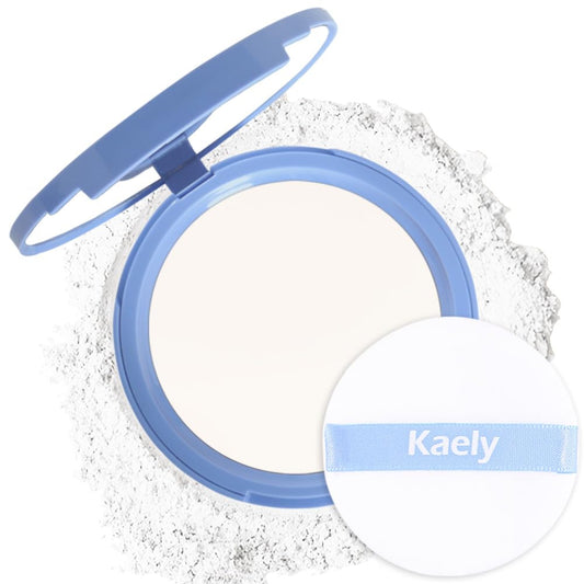 Kaely Oil Control Face Pressed Powder, Perfection Matte Compact Powder, Long Lasting Waterproof Finishing Powder Makeup, polvo compacto de maquillaje, Lightweight, Vegan, 23AD White