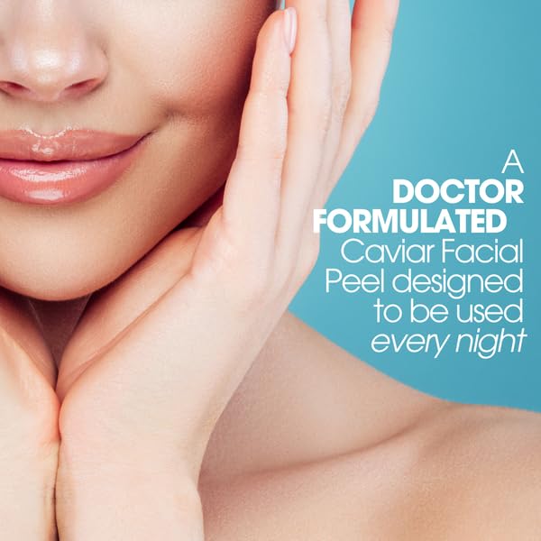 Consult Beaute CAVIAR PEEL Micro-Dose Exfoliating Detox Pads, Skin Resurfacing Treatment with Phytic Acid, Salicylic Acid for Radiance, Facial Polishes for Pores, Blemishes, Fine Lines - 30 Count