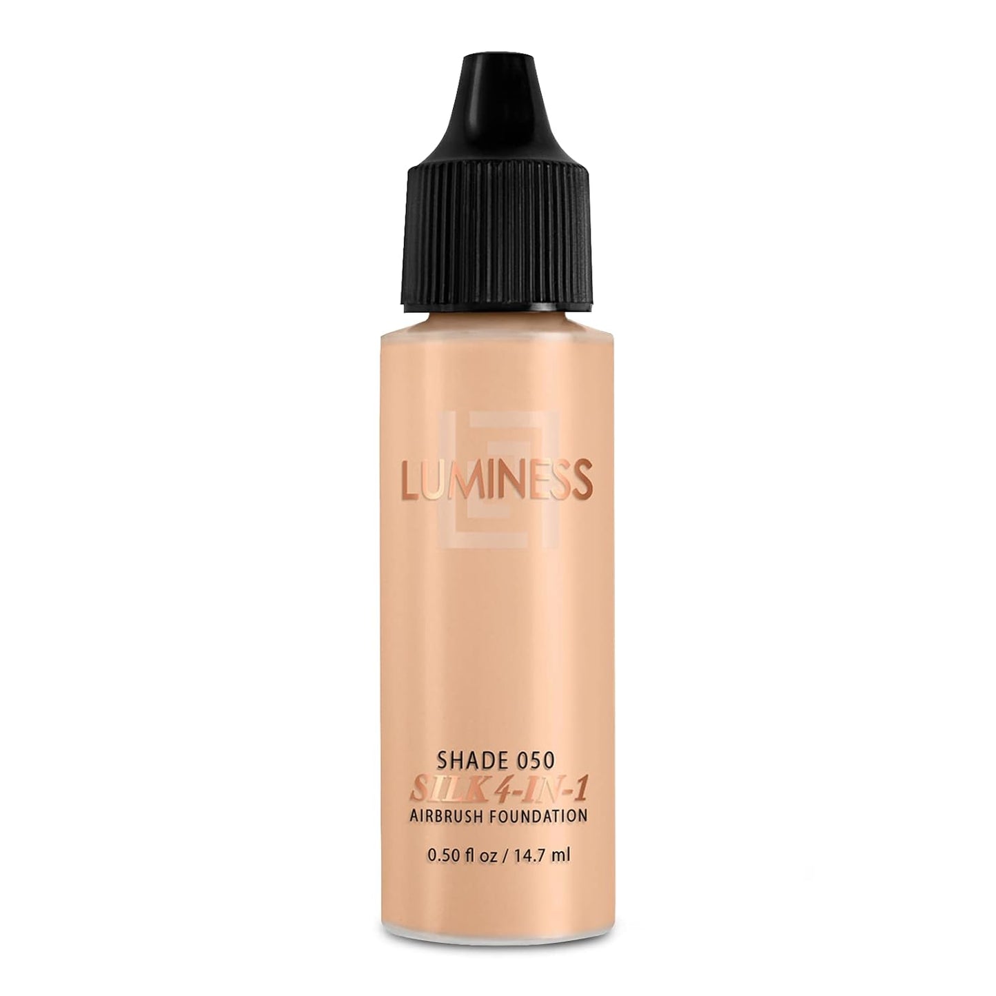 Luminess Air Silk4-In-1 Airbrush Foundation- Foundation, Shade 050 (.5 Fl Oz) - Sheer to MediumCoverage - Anti-Aging Formula Hydrates and Moisturizes - Professional Makeup Kit for Cordless Air Brush