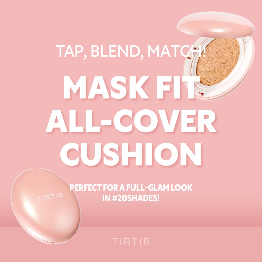[*Mini Size*] TIRTIR All Cover Pink Cushion | Korean Cushion Foundation, (#35N Walnut, 0.15 Fl Oz)