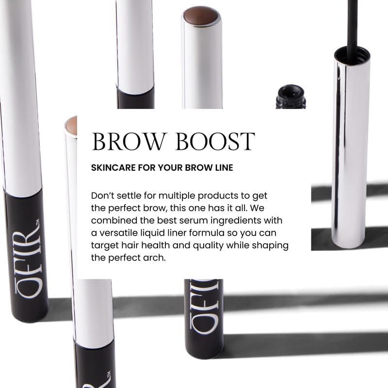 OFIR Brow Tonic Serum Browliner |Smudge-Proof Matte Finish | Hybrid Makeup & Skincare with Hyaluronic Acid & Plant Extracts | Strengthening | Cruelty-Free Brow Serum| Clear - Transparent, 0.057 Oz