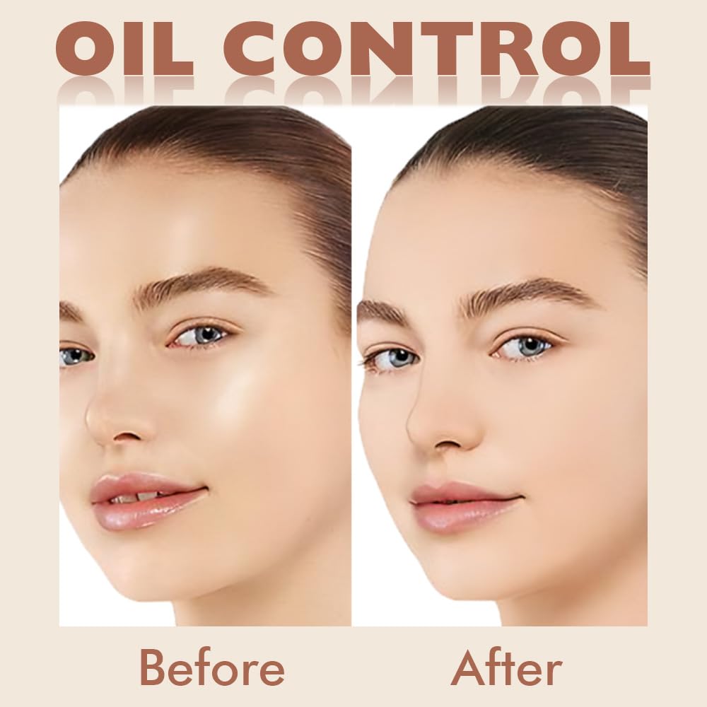 evpct Oil Control Pressed Face Powder Compact for Women, Translucent Setting Powder Makeup Foundation for Women, Waterproof Long Lasting Lightweight, polvo compacto de maquillaje, 13 White Translucent