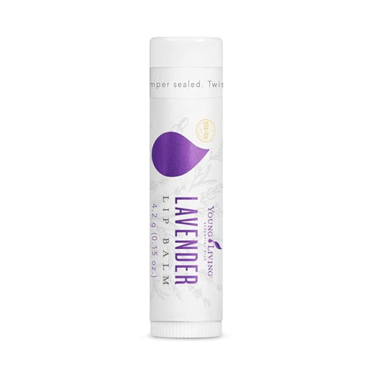 Young Living Lavender Lip Balm - 0.15 oz - Essential Oils , Soothes Dry Lips , Hydrates & Softens , Natural Lip Care Hydrating Lip Treatment , Moisturizing Lip Balm