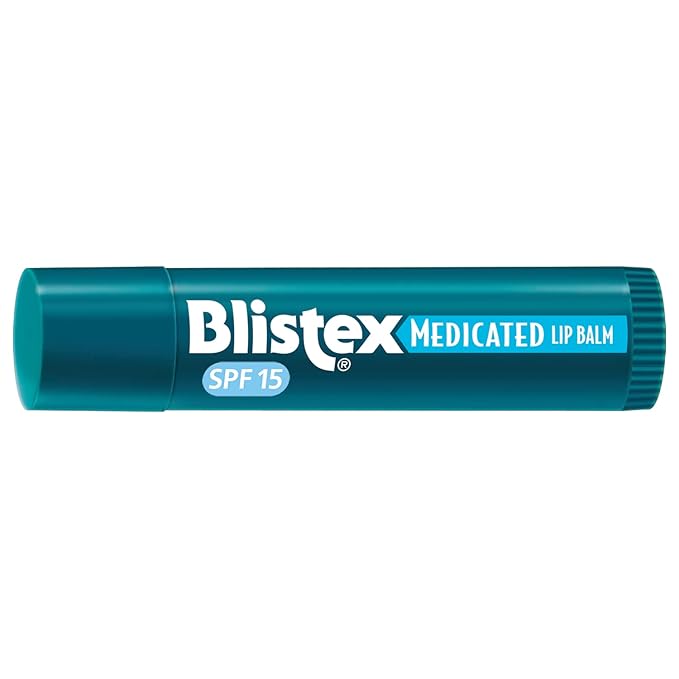 Blistex Medicated Lip Balm, 0.15 Ounce, 3 Count (Pack of 1) Prevent Dryness & Chapping, SPF 15 Sun Protection, Seals in Moisture, Hydrating Lip Balm, Easy Glide Formula for Full Coverage