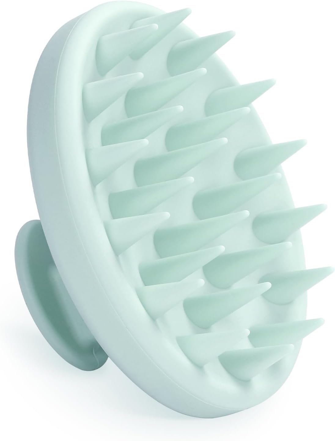 Silicone Scalp Massager, Scalp Scrubber for Hair Growth with Soft Bristles, Scalp Exfoliator Brush Dandruff Removal Shampoo Brush for Wet Dry Scalp Care (Mint Green)