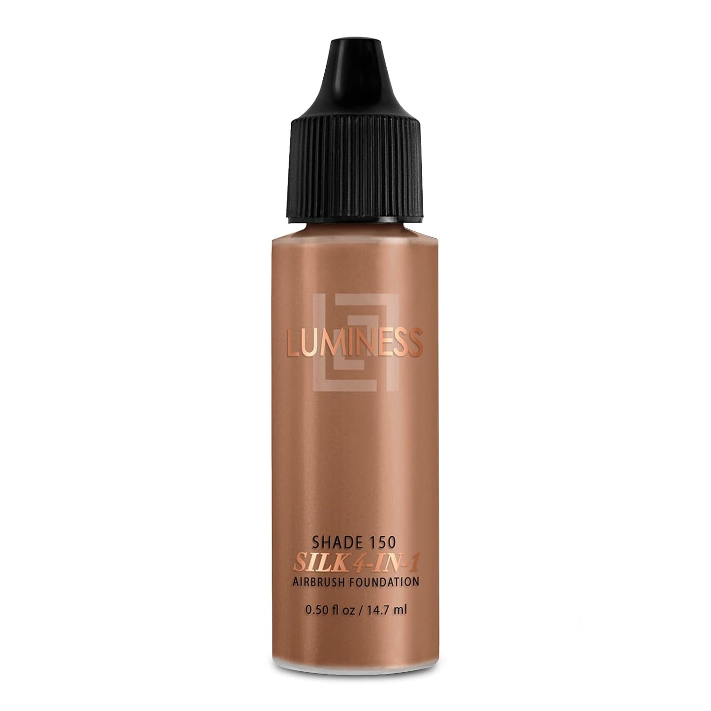Luminess Air Silk 4-In-1 Airbrush Foundation- Foundation, Shade 150 (.5 Fl Oz) - Sheer to Medium Coverage-Anti-Aging Formula Hydrates and Moisturizes - Professional Makeup Kit for Cordless Air Brush