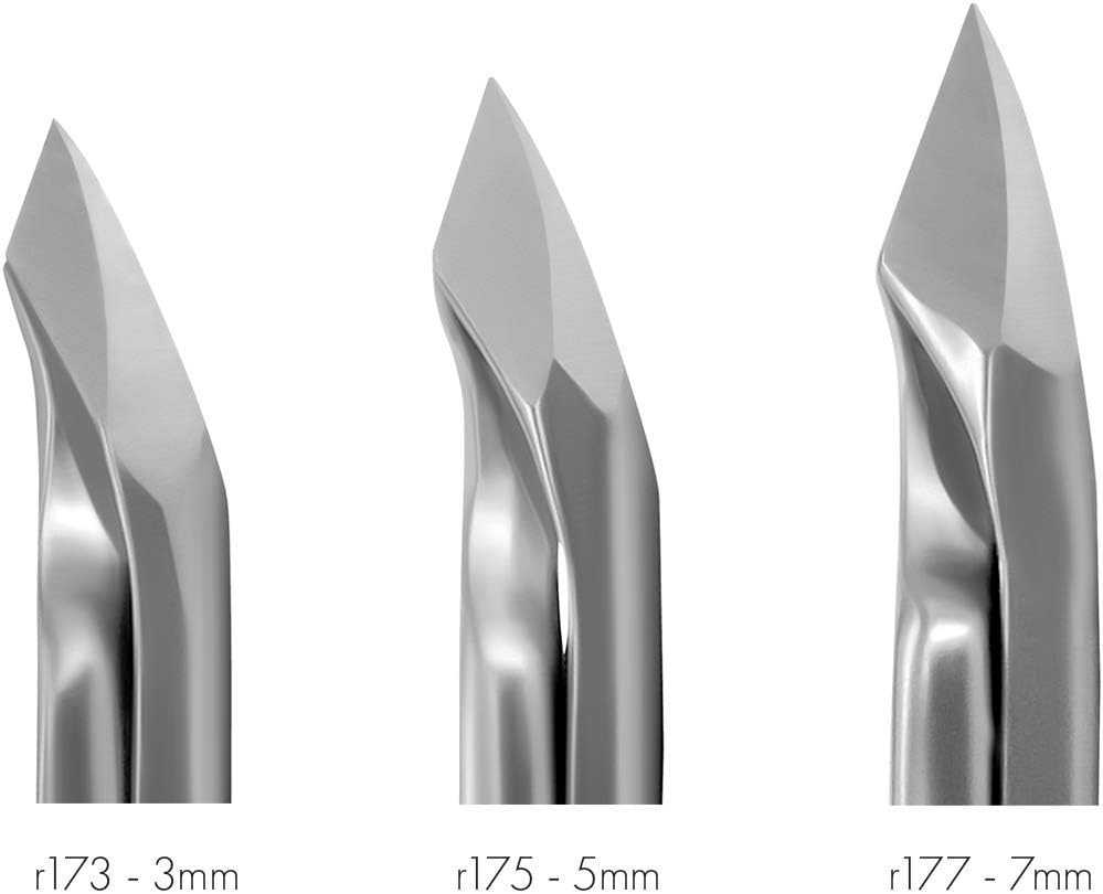 GERMANIKURE Standard Professional Cuticle Trimmer - 1/4 Quarter Jaw Nipper - Ethically Made in Germany - FINOX Stainless Steel Sharp Cuticle Remover in Leather Case – Manicure Tool, r173, 3mm