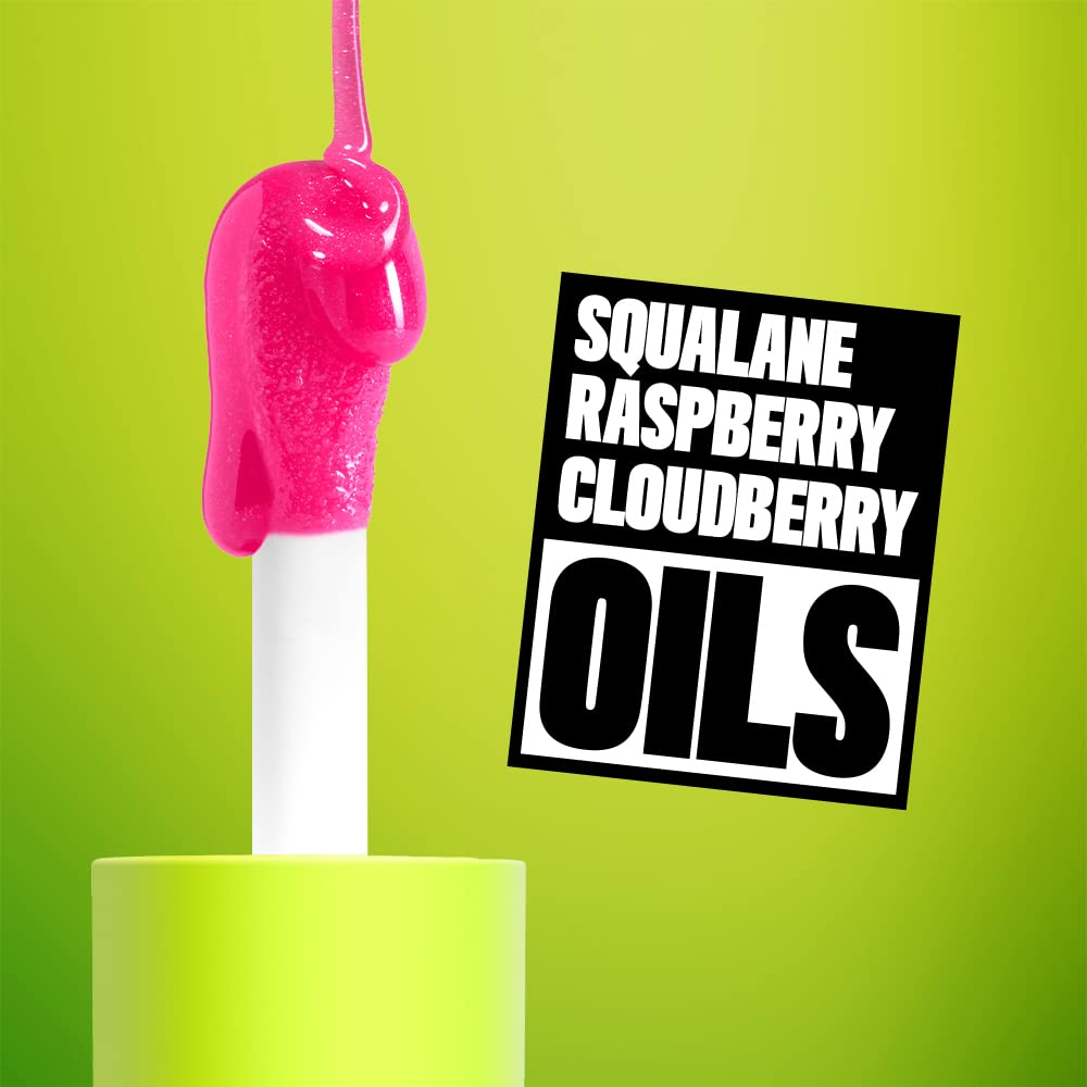 NYX PROFESSIONAL MAKEUP Fat Oil Lip Drip, Moisturizing Lip Oil Gloss, Vegan Tinted Formula, Up to 12 HR Hydration - Supermodel (Shimmering Magenta)