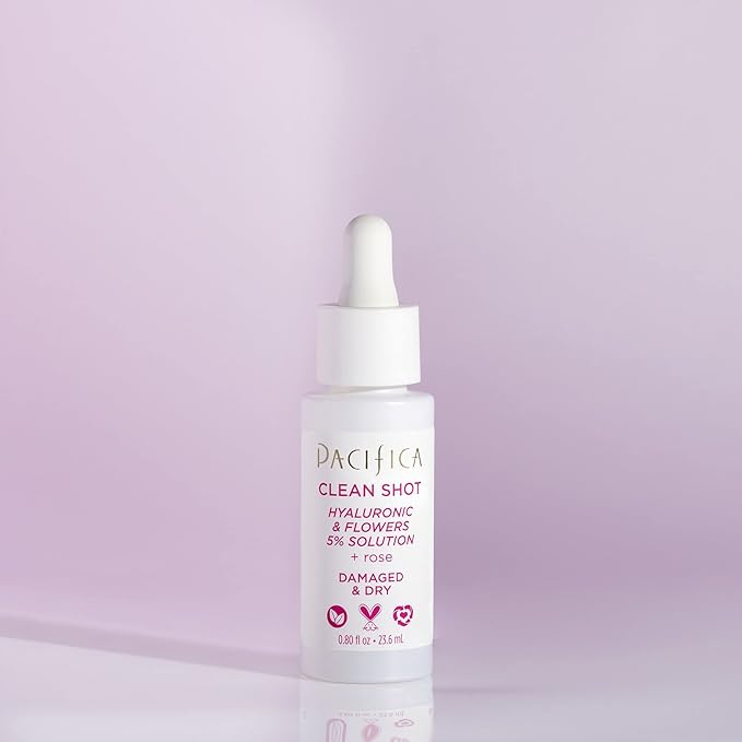 Pacifica Clean Shot Hyaluronic and Flowers 5 Percent Solution Unisex 0.8 oz