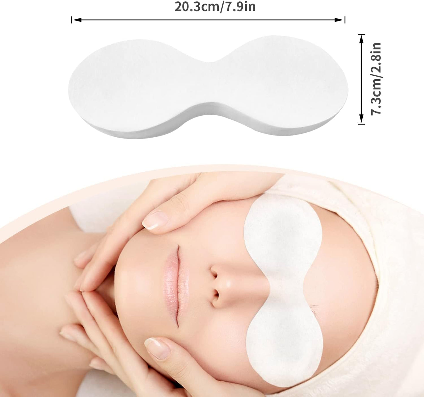 300 Sheets Disposable Eye Mask-Non Woven Eye Care Cotton, Facial Eye Covers Skincare Spa Paper, Cosmetic Facial Paper Sheet Eye Nose Face Pads for Home Salon Beauty Tools
