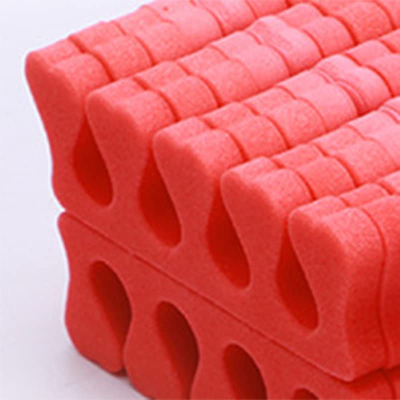 100PCS Sponge Toe Separator, Soft Toe Spreader Nail Art Finger Separator Divider Spacer Manicure Pedicure Tool for Nail Polish (Red)