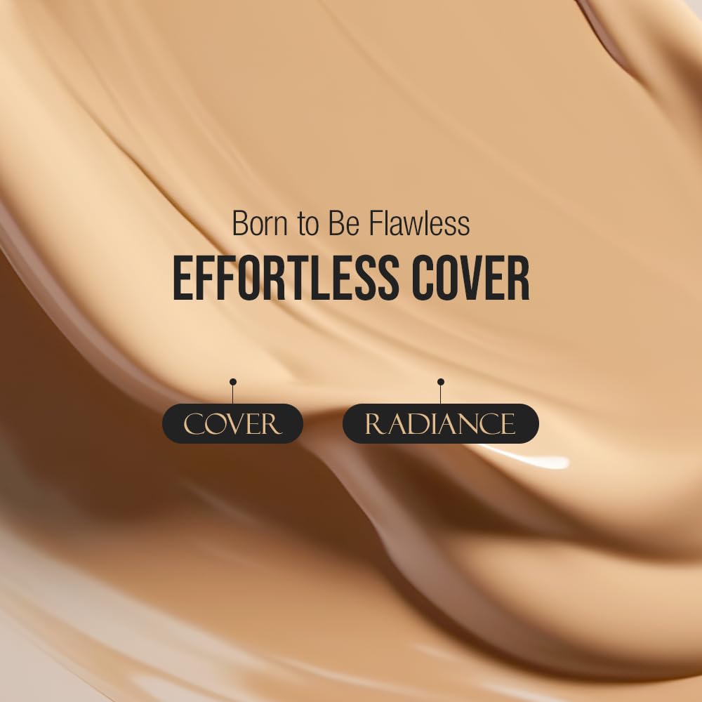 Brilliance Fit Glow Foundation - Full Coverage for Dry & Normal Skin, Radiant Finish, Long-lasting & Lightweight, Korean Makeup, 1.02 Fl Oz (W02 Almond Butter, 1.02 Fl Oz)