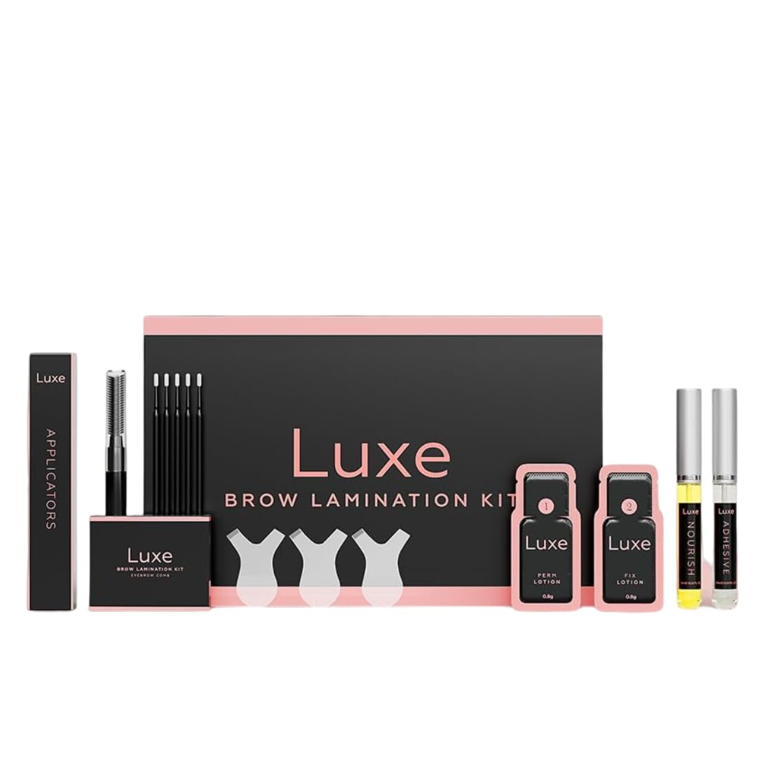 Pro Eyebrow Lamination Kit by Luxe Cosmetics - Perfectly Laminated Brows for 8 Weeks - Easy DIY, 3 Full Applications - Complete Brow Lamination Kit at Home for Fuller and Thicker Eyebrows