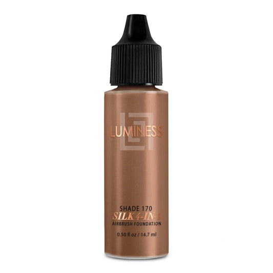 Luminess Air Silk 4-In-1 Airbrush Foundation- Foundation, Shade 170 (.5 Fl Oz) - Sheer to Medium Coverage - Anti-Aging Formula Hydrates and Moisturizes - Professional Makeup Kit for Cordless Air Brush
