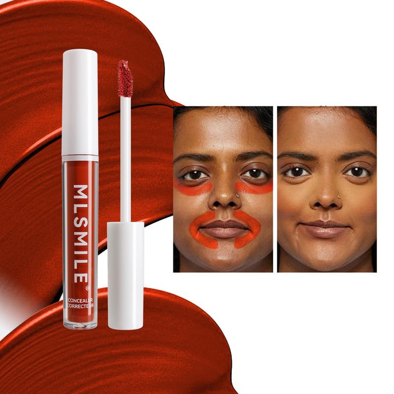 Color Liquid Contour, HD Studio Skin Flawless Water-Based Concealer, Color Corrector for Dark Circles, Lightweight, Brightening Moisturizing Corrector De Ojeras, Under Eye Concealer, 04