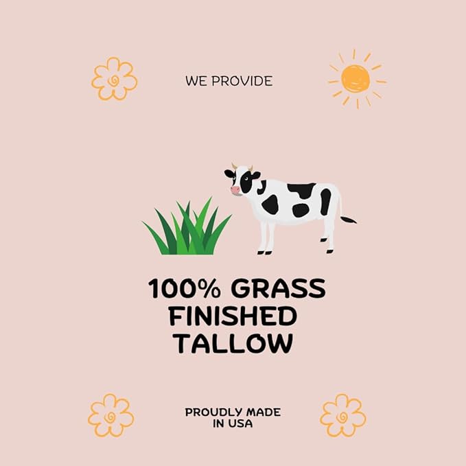 Beef Tallow Lip Balm 100% Grass Fed & Organic, Animal Based Skincare, Carnivore Beauty, Natural Hydrating (4 Pack), Black