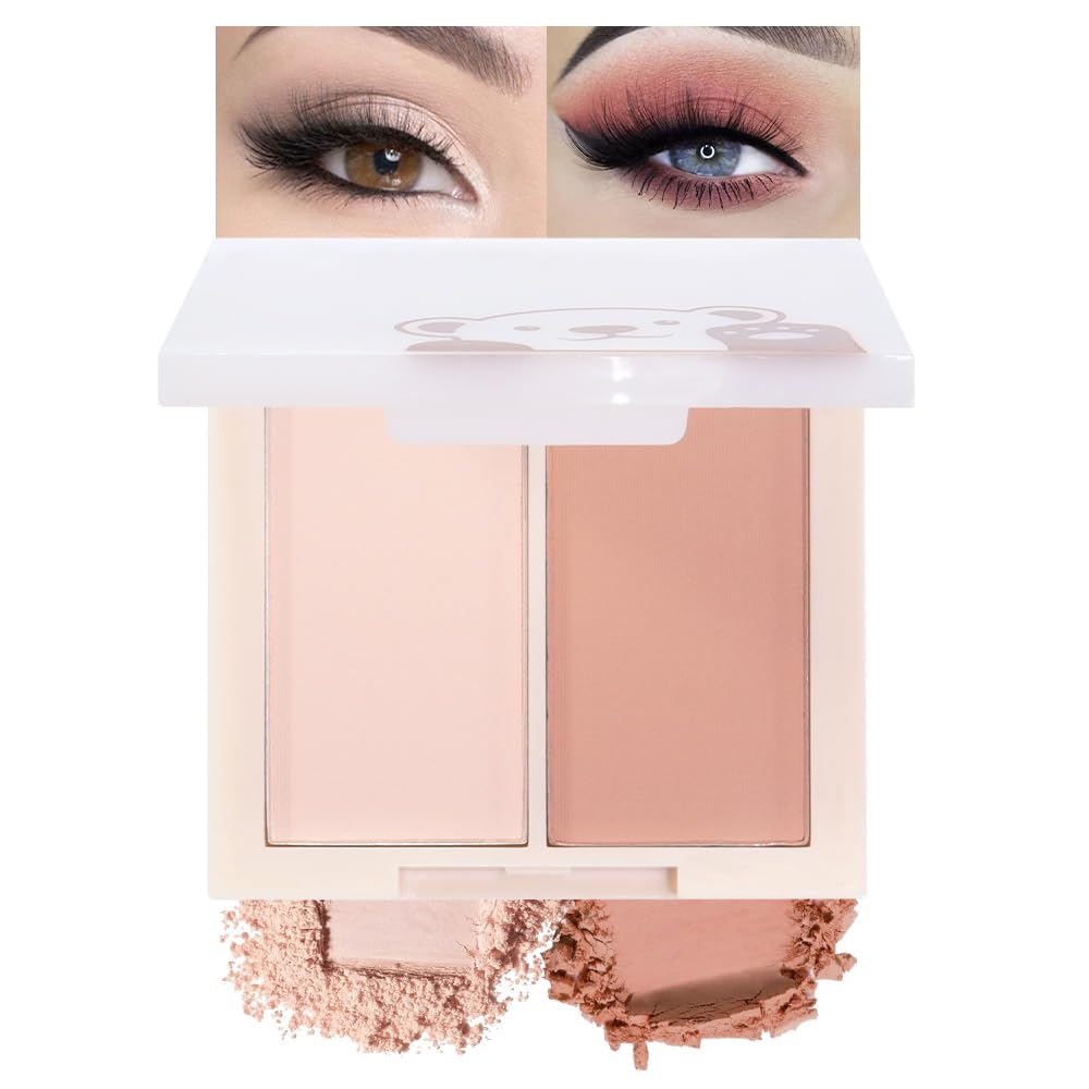 AMY'S DIARY Matte Eyeshadow, Nude Pink Eyeshadow, Ultra-fine Lightweight Powder, Multiuse Blendable Eye shadow and Blush Makeup, Daily Matte Warm Tone Eyes Makeup, Half Pink (03#)