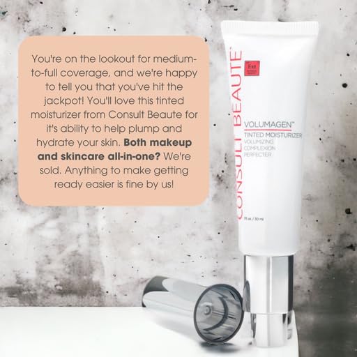 Consult Beaute Volumagen Tinted Moisturizer - Medium-to-Full Coverage - Makeup for Face - Buildable Coverage -1 fl.oz. - Dark shade