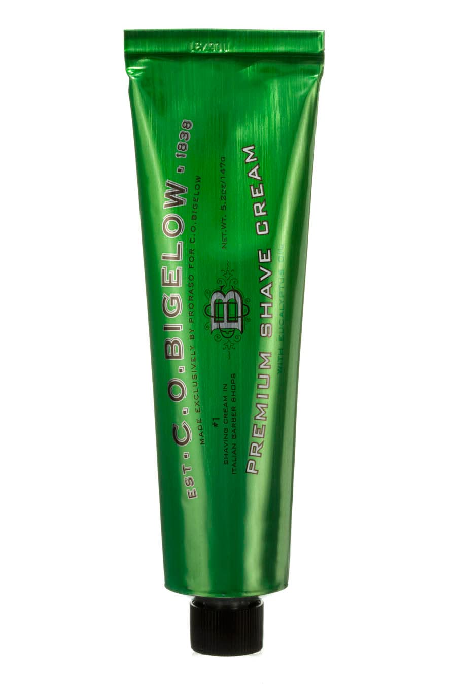 C.O. Bigelow Shaving Cream, 5.2 oz Mens Shaving Cream with Eucalyptus Oil for Sensitive Skin & All Skin Types