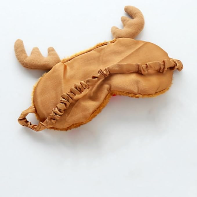 Cute Eye Mask for Sleeping Plush Cartoon Animal Sleep Plush Eye Mask Relaxation Suitable for Travel Family Party Toys for Christmas Elk Deer